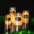 thumbnail image 3 of Pavilion Gift Company 5" Amber Luster Realistic Flame Candle Make Me Smile, Orange, 3 of 9