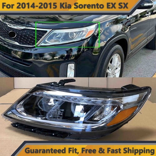 LED DRL Projector Headlight for 2014 2015 Kia Sorento EX SX Driver Left Side