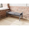thumbnail image 4 of Pemberly Row Waiting Reception 2 Seat Bench Wood Frame in Gray, 4 of 5