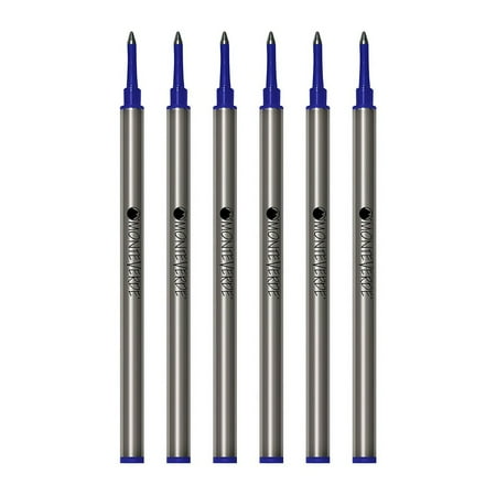 UPC: 0080333910634 | Monteverde Monteverde Rollerball Pen Refill Broad Point Blue Ink 6 Pack (W243BU)