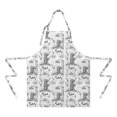 thumbnail image 2 of White Highland Cow Bathtub Flower Pattern Apron-Garden Aprons for Women with Pockets-Cotton Linen Waterproof Kitchen Cooking Gardening Aprons Adjustable for Kitchen,Cooking,BBQ and Salon 33x27 Inch, 2 of 7