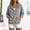 Gray, variant on Henley Pullover Hoodie Women Corduroy Snap Button Sweatshirt Long Sleeve Drawstring Fall Outfits Slouchy Tops with Pocket Gray XXL