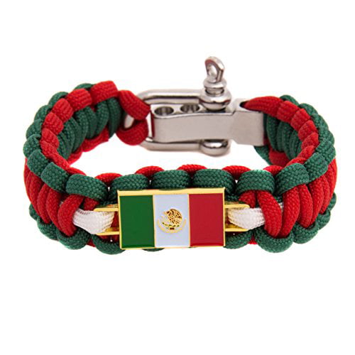 Mexican flag rope bracelet