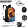 thumbnail image 5 of Uorisanigo Backpack Schoolbags for Kids, Soccer Ball Print Large Capacity Casual Basic Bookbag Elementary School Bag Preschool Casual Daypack with Adjustable Padded Straps(17 inch), 5 of 6