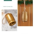thumbnail image 2 of Bxaolu Metal Christmas Bells for Decoration Rustic Brass Gold Large Bell Cow HangingDecorative Cow Bells Tibetan Inspired Jute Hanging Rope Bell, 3.57", 2 of 9