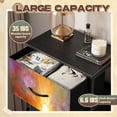 thumbnail image 2 of Stained Glass Style Dresser for Bedroom with 4 Storage Drawers Illuminated Sunset Sea Scene Dressers Chest of Drawers Steel Framed Fabric Closet Organizers for Nursery Entryway Housewarming Gift, 2 of 8