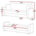 thumbnail image 4 of Ottomanson Convertible Sleeper Sofa Bed with Hidden Storage, Firm Comfort Couch, Gray, 4 of 4