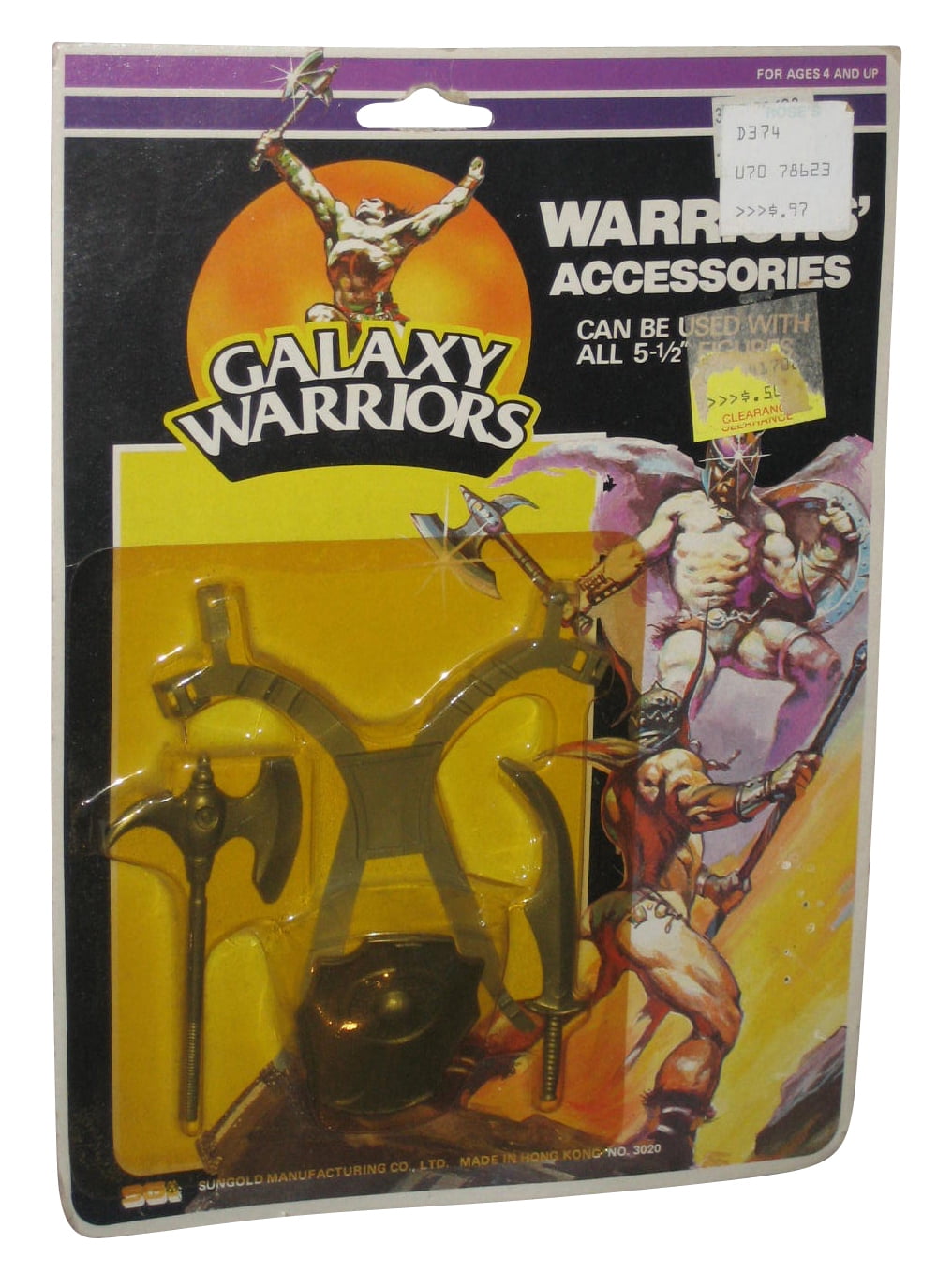 Galaxy Warriors Sungold Vintage Action Figure Accessories Pack