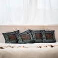 thumbnail image 3 of Ambesonne Gothic Throw Pillow Cover 4 Pack, Antique Wooden Door, 20", Grey Brown, 3 of 6