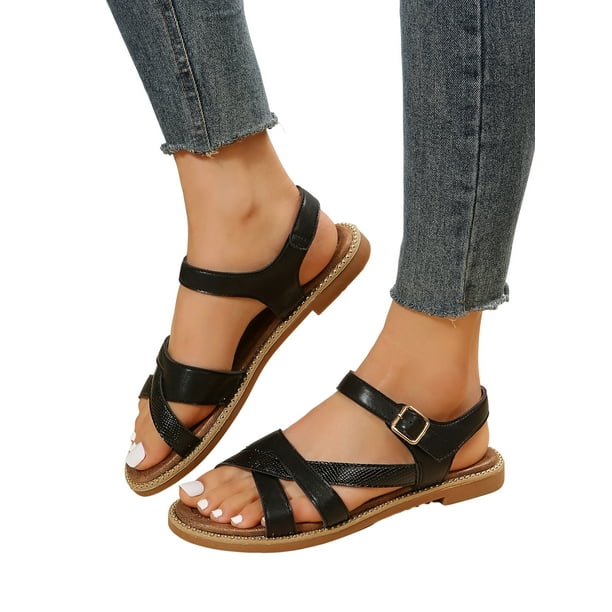 Flat sandal ladies sale