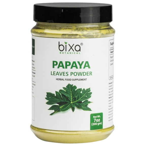Papaya Leaf Powder 7Oz / 200gm (Carica Papaya) | Ayurvedic Bixa Botanical