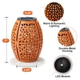 thumbnail image 5 of The Growing Ground 2 Pack Solar Lanterns Outdoor, Hollowed Metal LED Garden Decor Lanterns for Patio Yard Porch, Gifts for Women Mom Grandma, Orange, 5 of 9