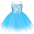 thumbnail image 3 of Disfraz de hada Pixie para niñas, princesa Disney Tinker Bell, vestido azul y morado con alas, vestidos de fiesta de cumpleaños, 2023, 3 of 5