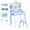 Blue, variant on BRINJOY Kids Vanity Set with Mirror, Wooden Make Up Beauty Dressing Table with Lights & Stool & Jewelry Rack & Storage Board, Children Princess Vanity Table Pretend Playset for Girls