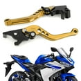 thumbnail image 2 of Brake Clutch Levers For YAMAHA YZF R3 R25 MT 25 2015-2017 Gold, 2 of 5