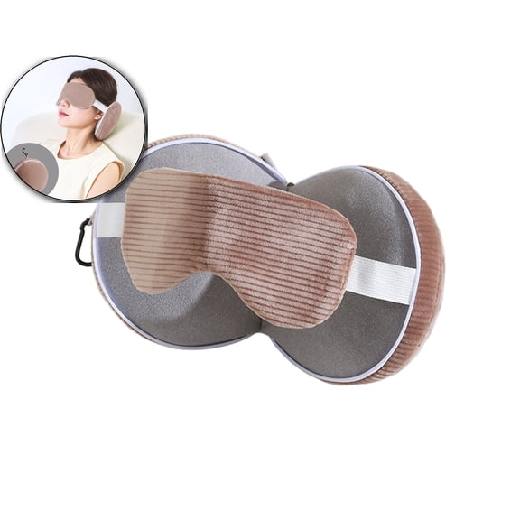 WNFJR 2 in 1 U-Shaped Travel Neck Pillow- Memory Foam Sleep Pillow for Office, Car & Home Use, Compact & Portable Nap Support