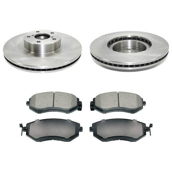 Front Brake Pad and Rotor Kit - Compatible with 2013 - 2014 Subaru Outback 2.5L H4