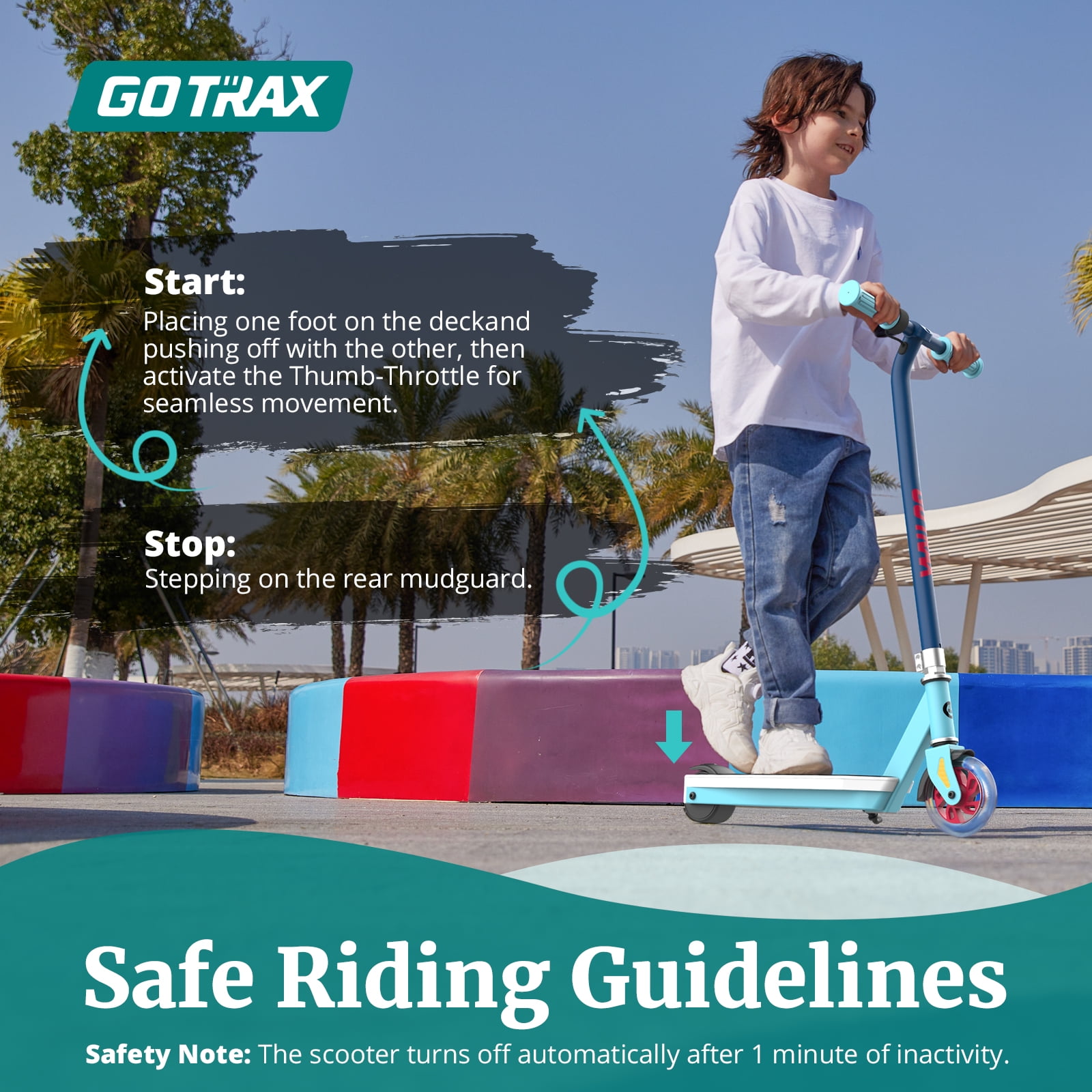 GOTRAX Scout light-up kids’ electric scooter for ages 4–7, 80w motor, 6 mph, colorful led front wheel & deck, lightweight,Gray