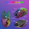 thumbnail image 5 of Wireless Gaming Keyboard and Mouse Combo,12 RGB Backlight Rechargeable 4000mAh Battery,Mechanical Feel Anti-ghosting Keyboard and RGB Wireless Gaming Mouse for PC,PS4,Laptops(Black), 5 of 8