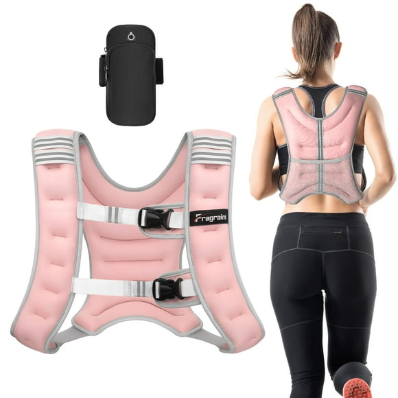 Chaleco lastrado Fragraim 7 kg con franja reflectante rosa
