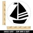 thumbnail image 2 of Summer Sailboat Sailing Self-Inking Rubber Stamp Ink Stamper - Blue Ink - Large 1-1/2 Inch, 2 of 7