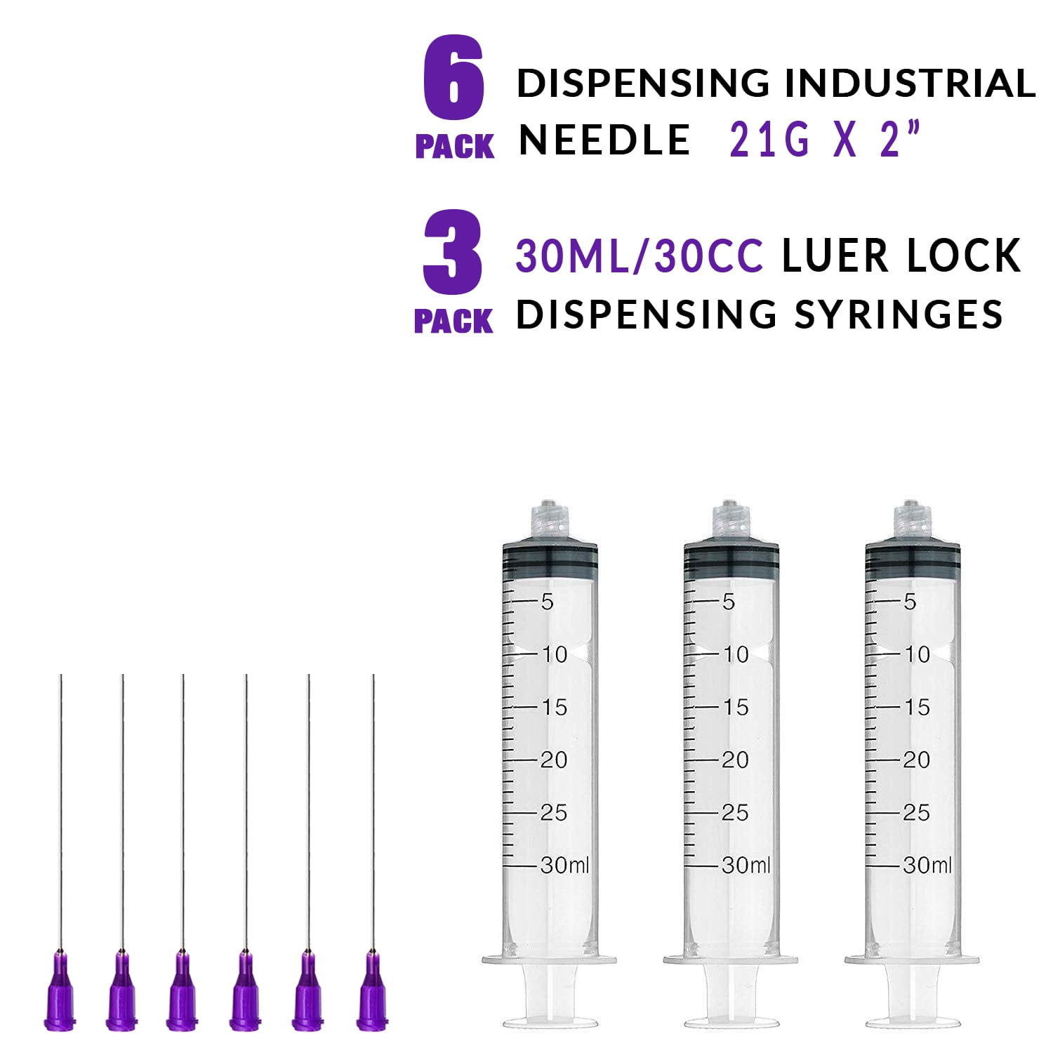 20g, 1.5 Needle - 5cc/5ml Syringe