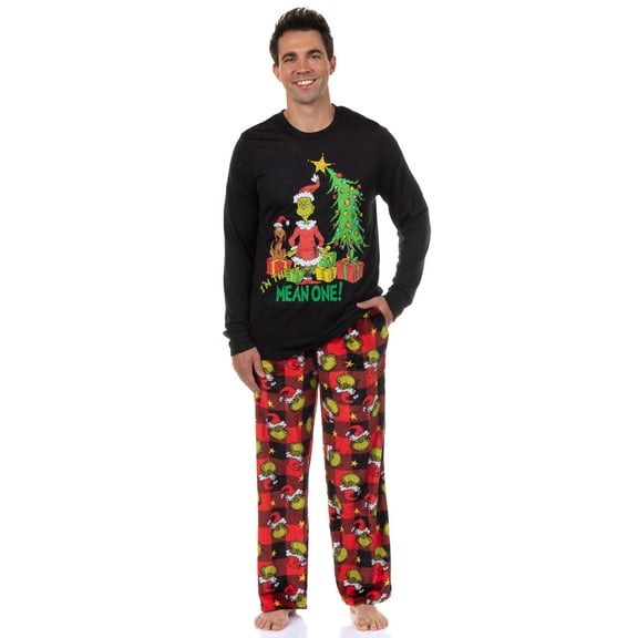 Dr. Seuss The Grinch Pajamas Buffalo Plaid Holiday Matching Family Sleepwear