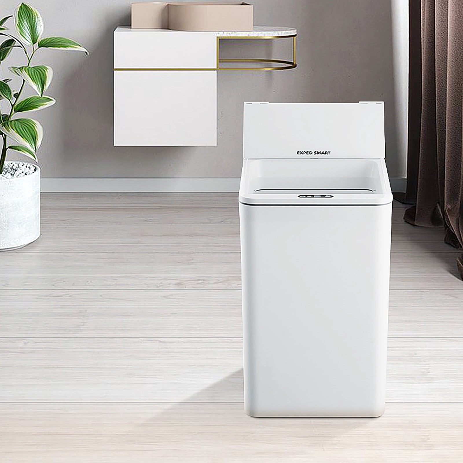 Automatic Trash Can,4 Gallon Self Sealing and Self-Changing Smart Trash Can,Motion Sensor,Touchless Garbage Can with Lid for Kitchen Bathroom Bedroom,12*6*7inch