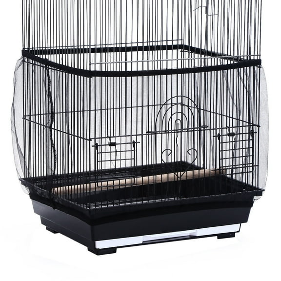 2PCS Universal Bird Cage Seed Cather Breathable Mesh Dust Guard Protector Stretchy gauze Prevents Spills & Stains Fits Round/Square Cages