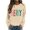 Khaki, variant on FYEGRE Themed Casual Crewneck Sweatshirt Long Sleeve Pullover Soft Loose Fit Daily Wear For Holiday Season And Fall Winter Comfort Outfits White L