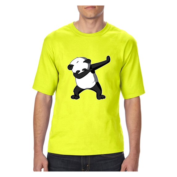 "Mens and Big Mens Dancing Panda T-Shirt, up to size 3XLT"