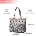 thumbnail image 4 of Blue Geometric Flower Diamond Pattern Travel Tote Bags for Women Carry On,Large Weekender Bags for Women Travel,Multi Functional Duffle Bag for Work,Shopping,Sports, 4 of 5