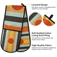 thumbnail image 2 of Yayeee Double Oven Mitt Kitchen Heat Resistant Baking 35" x7" Quilted Glove, Stripes and Circle, 2 of 6