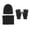 Black-1, variant on Unisex Hat Scarf Gloves Sets Men Women Knitted Cuffed Skull Cap Long Scarf Touch Screen Mittens Winter Warm Matching Set