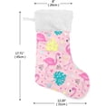thumbnail image 2 of Coolnut Christmas Stocking Personalized Flamingo Large Candy Stocking Hanging Gift Xmas Stockings Decoration 2PCS for Family Holiday Party Ornaments Decor Fireplace, 2 of 7