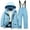 Light Blue, variant on Boys Girls Outdoor Snow Ski Suit Set Hooded Winter Jackets And Pants Waterproof Warm 8-10 Years Jacket for Little Kids