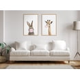 thumbnail image 6 of Kate and Laurel Sylvie Bubble Gum Bunny Framed Canvas Wall Art by Amy Peterson Art Studio, 23x33 Natural, Cute Whimsical Animal Art for Wall, 6 of 6