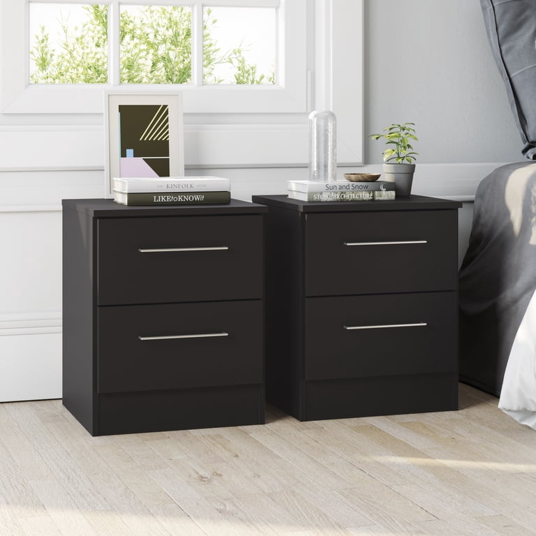dolce and gabbana black lace dress GIKPAL Farmhouse Nightstand Set of 2, Dresser for Bedroom with Chargin –  YaFiti main image 1