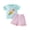 Light Blue, variant on mgoYE Toddler Baby Girls Summer Clothes Back to School Smocked Short Sleeve T-Shirt Tops Ruffled Plaid Short Sets Cute Outfits 2Pcs(Light Blue,2-3 Years)