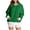 Green, variant on Women's Oversized Sweater 2024 Casual Fall Crewneck Sweaters Juniors Comfy Long Sleeve Loose Colorblock Sweatshirts Ribbed Knit Pullover Tops,Khaki,Large