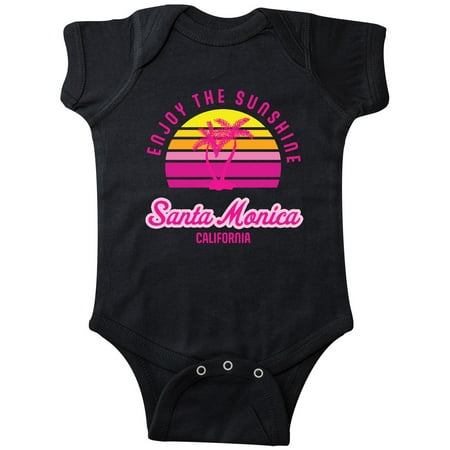 

Inktastic Summer Enjoy the Sunshine Santa Monica California in Pink Gift Baby Boy or Baby Girl Bodysuit