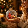 thumbnail image 6 of Glowing Christmas Story Ornament,Light Up Mini Holiday Scene,Christmas Tree Hanging Ornaments,Christmas Scene In Clear Acrylic Ball,Festive Keepsake Gift for Home Christmas Xmas Party Decoration, 6 of 8