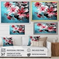 thumbnail image 4 of Designart "Pink Blue Botanical Euphony II" Abstract Botanicals Wall Art Living Room, 4 of 5