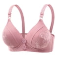thumbnail image 2 of Yutgune Push Up Bra for Women Padded Wireless Comfort Full Coverage Bralette Floral Print, 2 of 9
