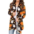 thumbnail image 1 of Camiseta de manga larga para mujer, cárdigan de otoño, cárdigan suelto, camisa estampada, cárdigan, Top, cárdigan de Halloween, camisa Pompotops qwe20988, 1 of 5