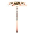 thumbnail image 3 of 2.38ct marquise cut champagne Zircon 18k rose gold halo Bridal Wedding Engagement Promise Anniversary Ring for Women size 4.75, 3 of 7