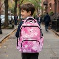 thumbnail image 4 of HELLHERO Cherry Blossom Gradient Zaino per ragazze with multi-tasche, Ergonomic Breathable 17 Inch Kids Backpack for Girls for School Back to School, 4 of 6