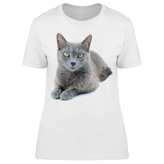 Stunning Portrait Russian Cat T-Shirt Women -Image by Shutterstock, Female Medium