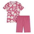 thumbnail image 4 of Birdeem Ensembles de Pyjama pour Femmes 2 Pcs Haut à Manches Courtes en Laitue et Shorts Ensemble de Pyjama 2 Pcs, 4 of 12