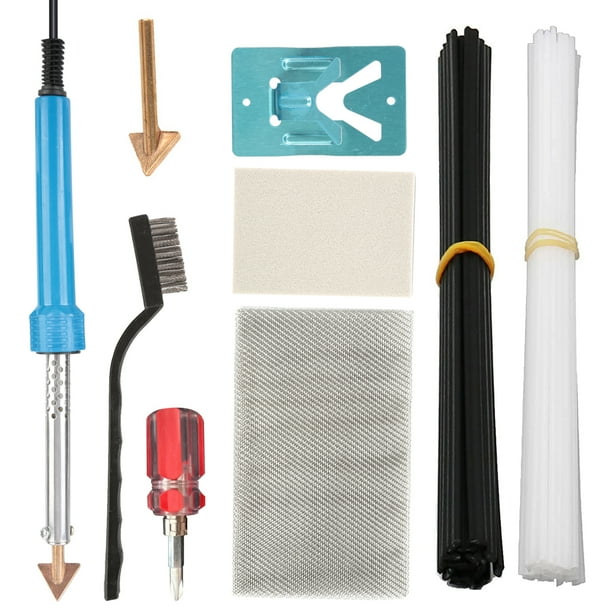 Soldador eléctrico Kit de soldadura de plástico de 80 W, kit de soldadura de plástico con 40 varilla Tomshoo Soldador eléctrico